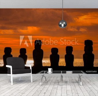 Picture of Sunrise at Ahu Tongariki Easter island Chile